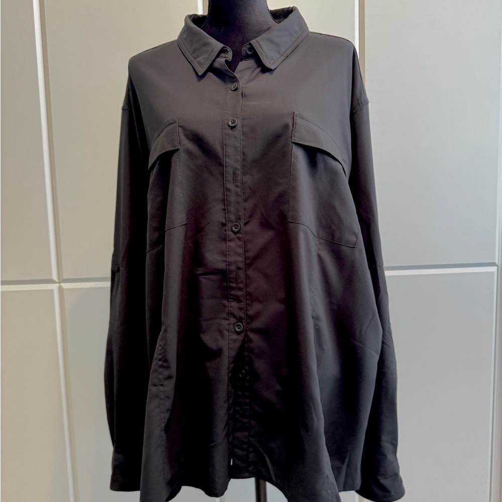 Reel Legends Plus Solid Oversized Mariner Long Sl… - image 1